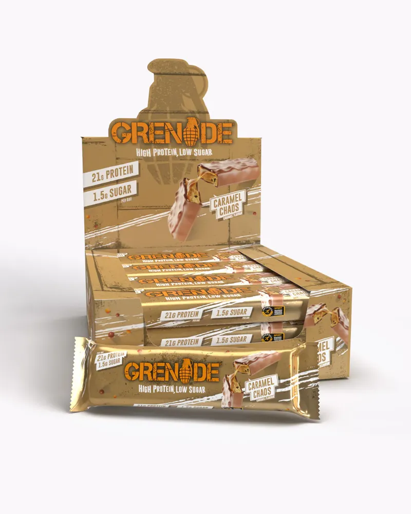 Grenade Bar - 12 x 60g Bars - Caramel Chaos