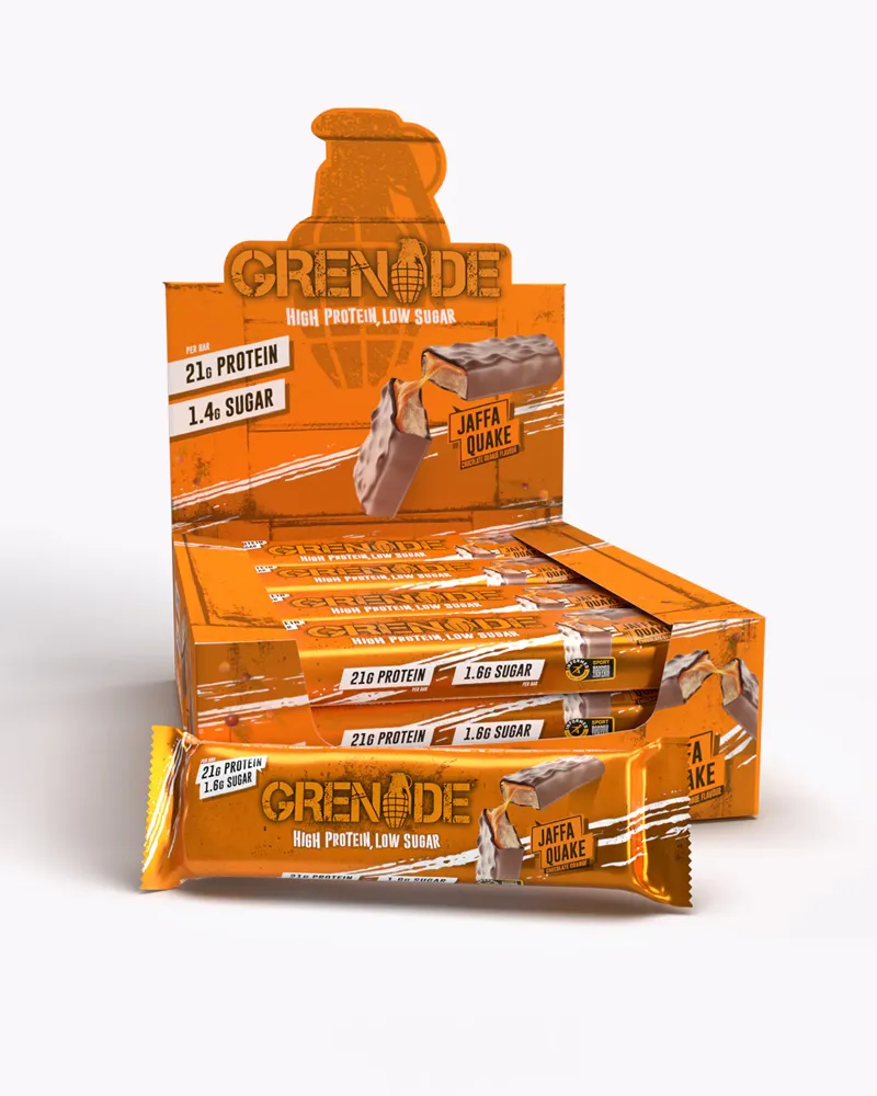 Grenade Bar - 12 x 60g Bars - Jaffa Quake
