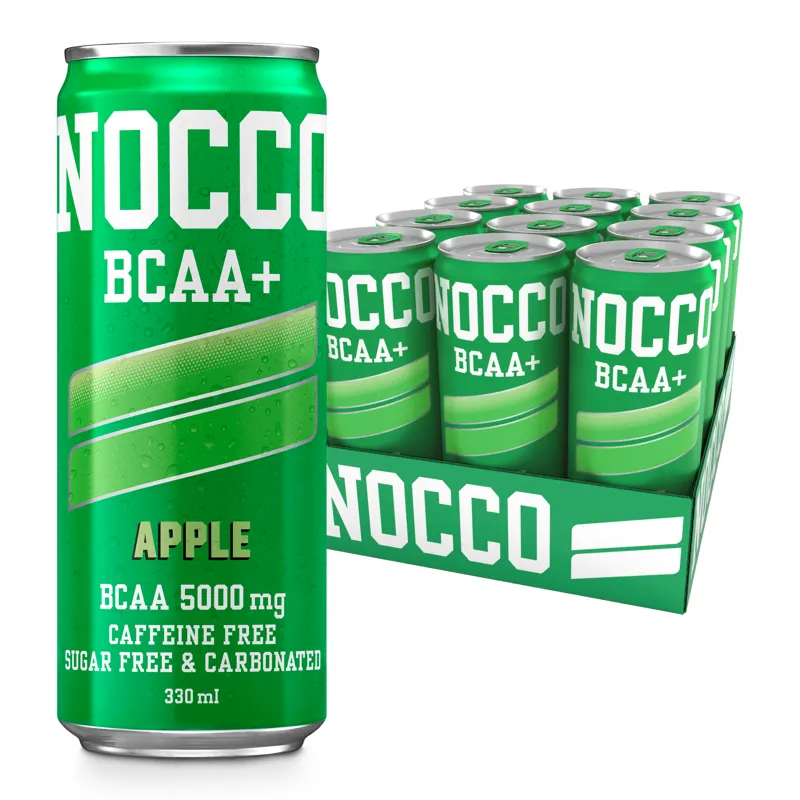 NOCCO BCAA+ - 12 x 330ml Cans - Apple