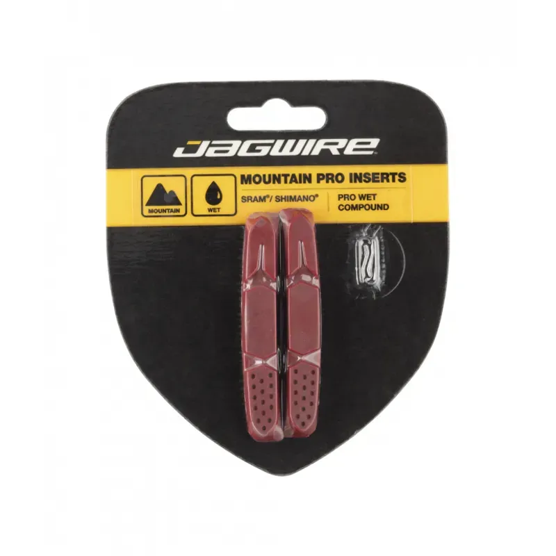 Jagwire Mountain Pro Brake Pad Insert Wet Conditions in Red-1