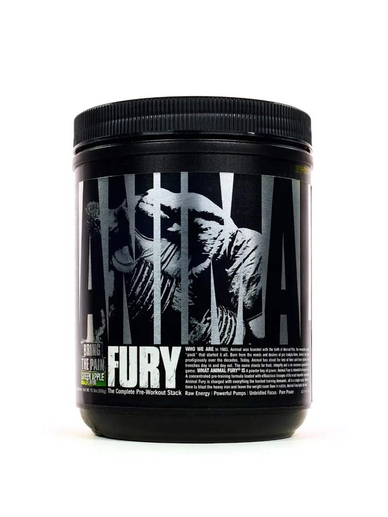 Animal Fury Pre-Workout - 328g Green Apple