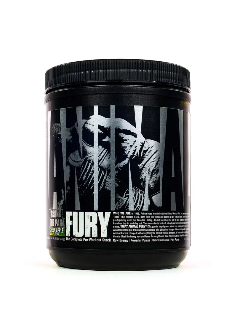 Animal Fury - 480g 30 Servings - Blue Raspberry