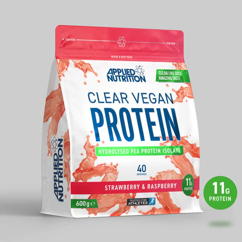 Applied Nutrition Clear Vegan Protein - 600g 40 Servings Strawberry and Raspberry
