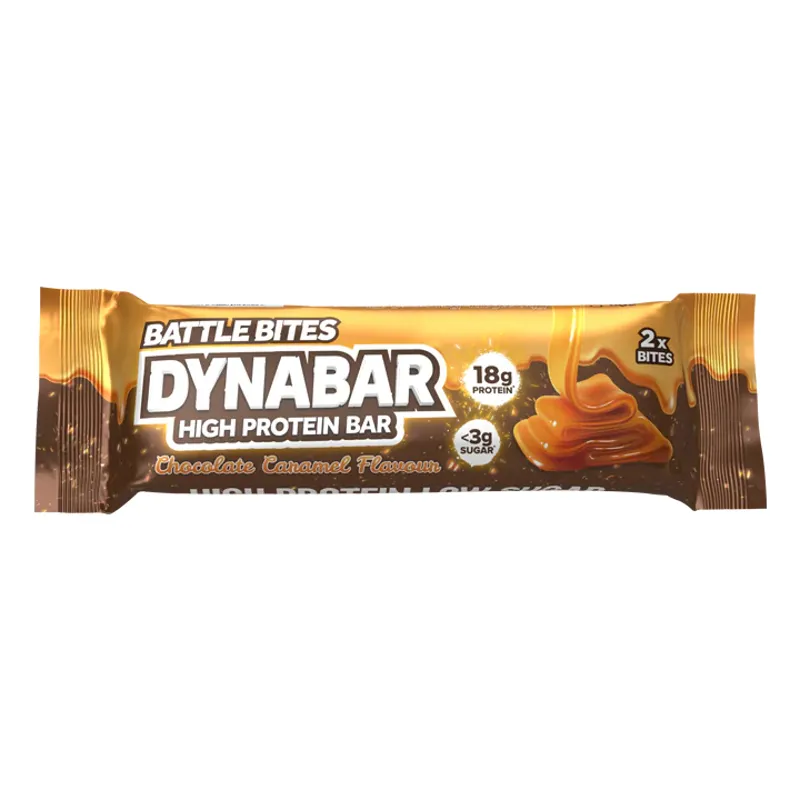 Battle Bites Dynabar High Protein Bar - 1 x 62g Chocolate Caramel