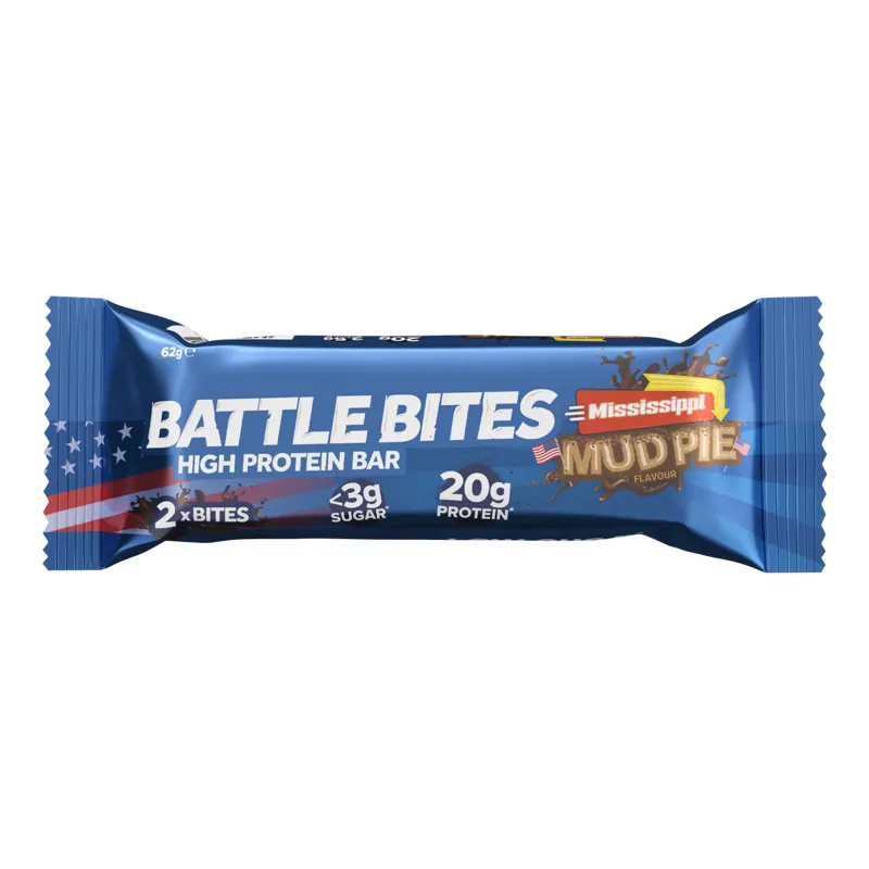 Battle Bites High Protein Bar - 1 x 62g Bar Mississippi Mud Pie