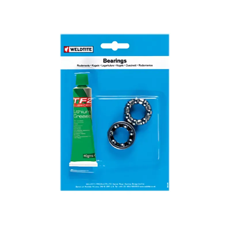 Weldtite 3/16-inch Front Hub Bearings and Grease in Silver