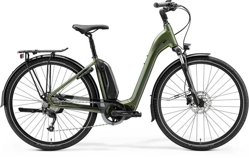 2021 Merida eSpresso City 300EQ Low Step Electric Hybrid Bike in Green