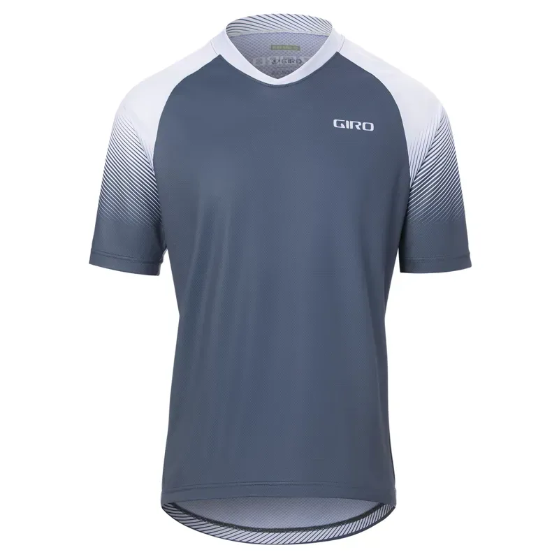 2021 Giro Men's Roust Short Sleeve MTB Jersey in Blue