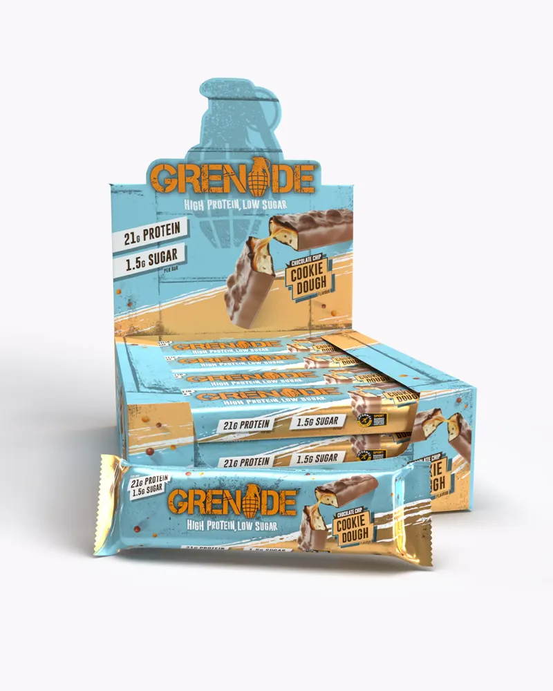 Grenade Bar - 12 x 60g Bars - Chocolate Chip Cookie Dough