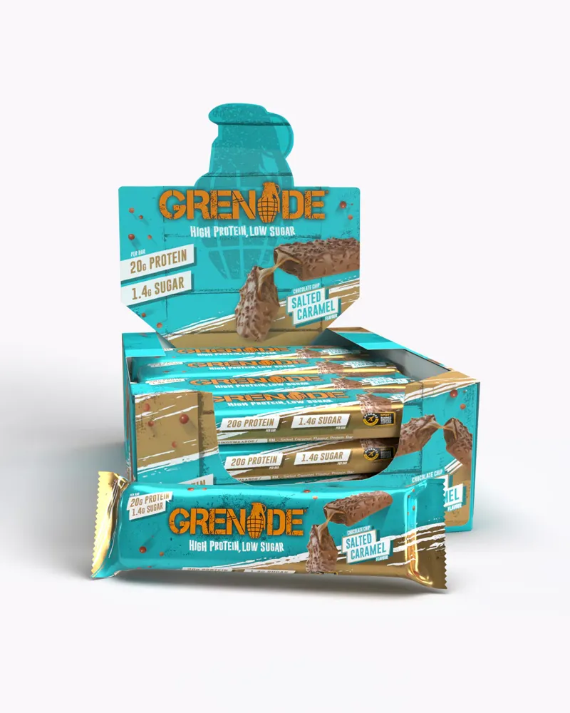 Grenade Bar - 12 x 60g Bars Chocolate Chip Salted Caramel