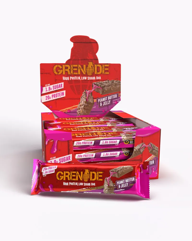 Grenade Bar - 12 x 60g Bar - Peanut Butter and Jelly