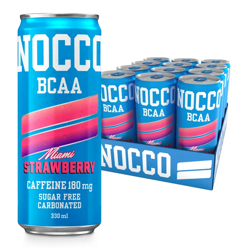 NOCCO BCAA - 12 x 330ml Cans - Miami Strawberry