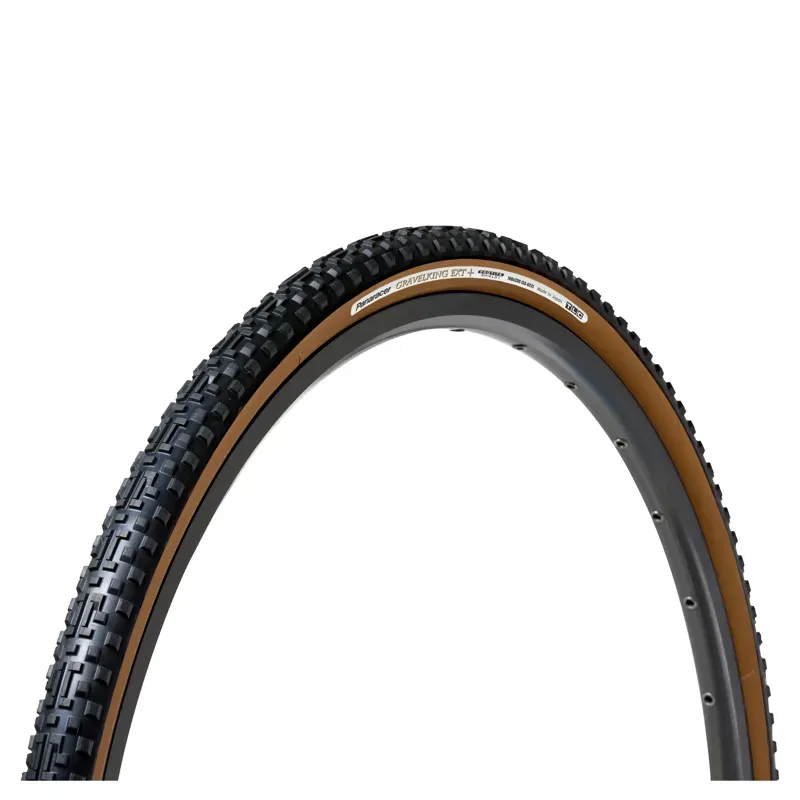 Panaracer Gravelking Ext+ Tlc Folding Tyre 2023: BLACK/BROWN 700x35c
