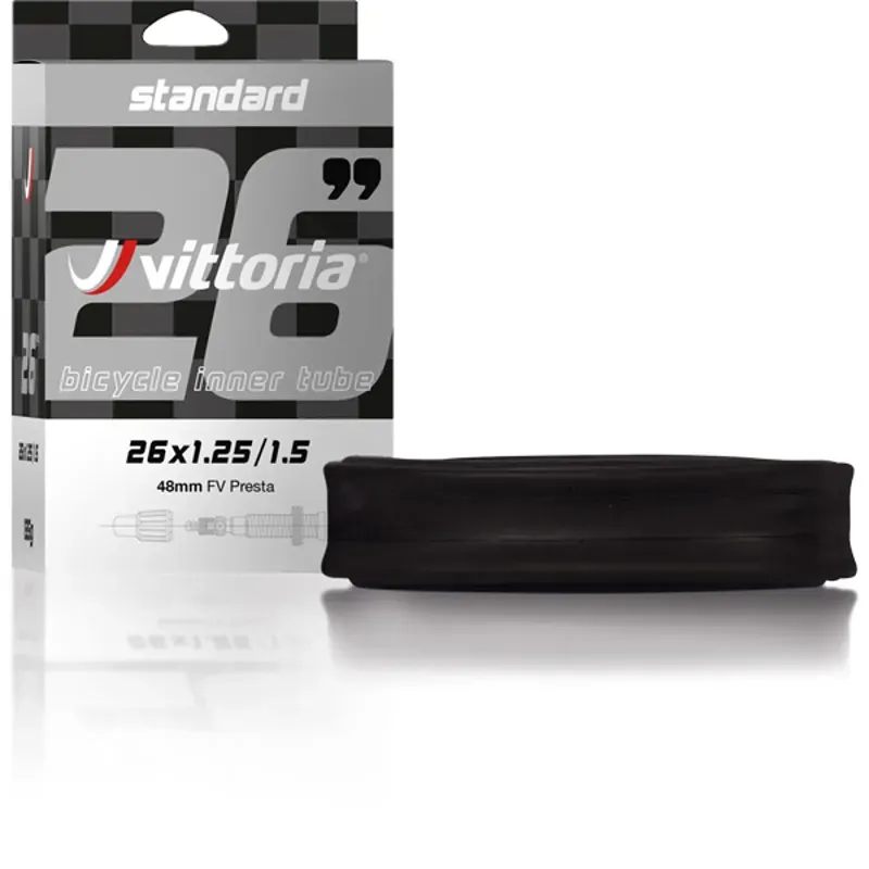 Vittoria Standard 20x1.95/2.50 48mm Presta Valve Inner Tube in Black