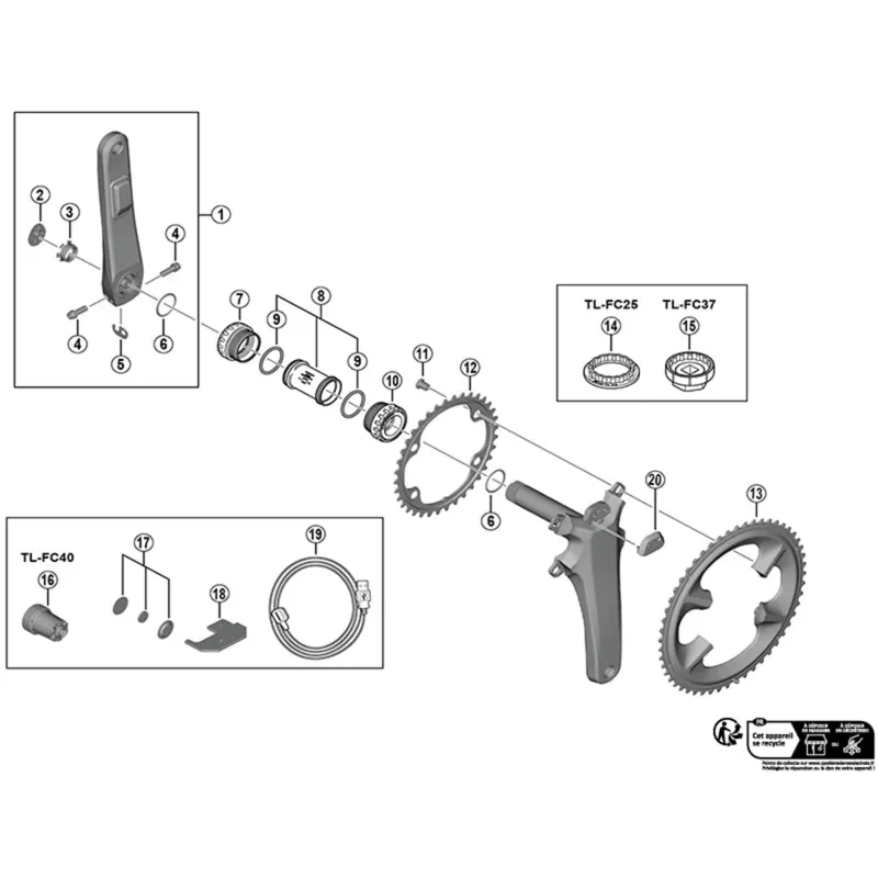 Shimano Spares FCR8100-P Outer Cap in Black-1